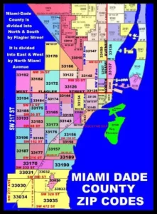 Miami Florida Zip Code Map